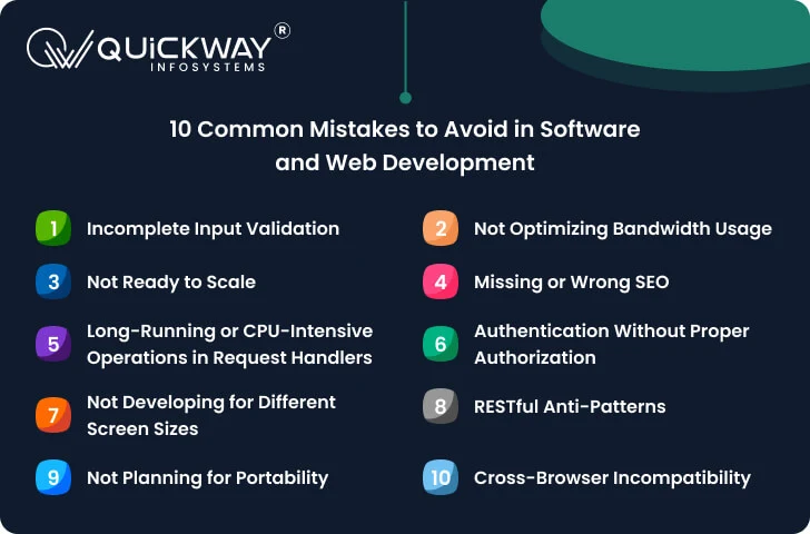Mistakes to Avoid in Software and Web Development