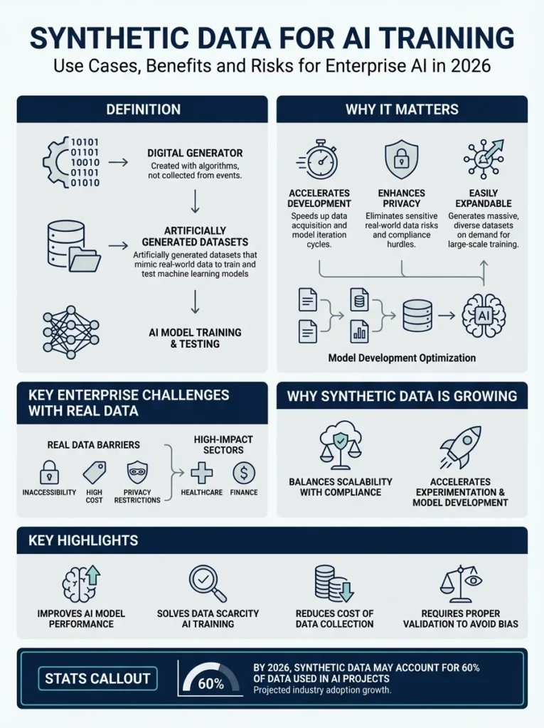 Synthetic data for AI training use cases, benefits, risks and enterprise applications